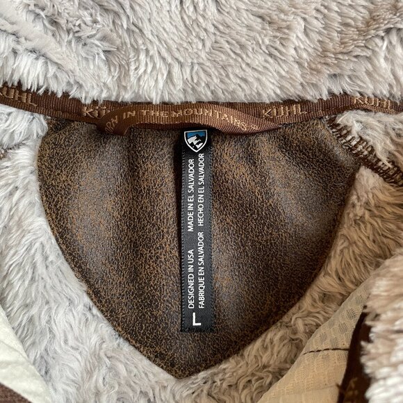 NEW KUHL Women's Flight Jacket Fleece Zip Up Pockets Hooded Stone Size Large - Picture 8 of 15